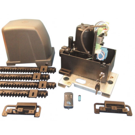 Kit motorizzazione basico per cancello scorrevole 400kg 610w aperture automatiche cancello jr international - 1