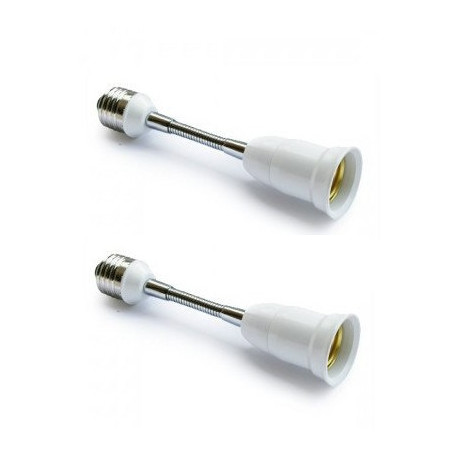 2 X E27 extend 16cm extension lamp holder base twist adapter for led light bulb lamp jr international - 1