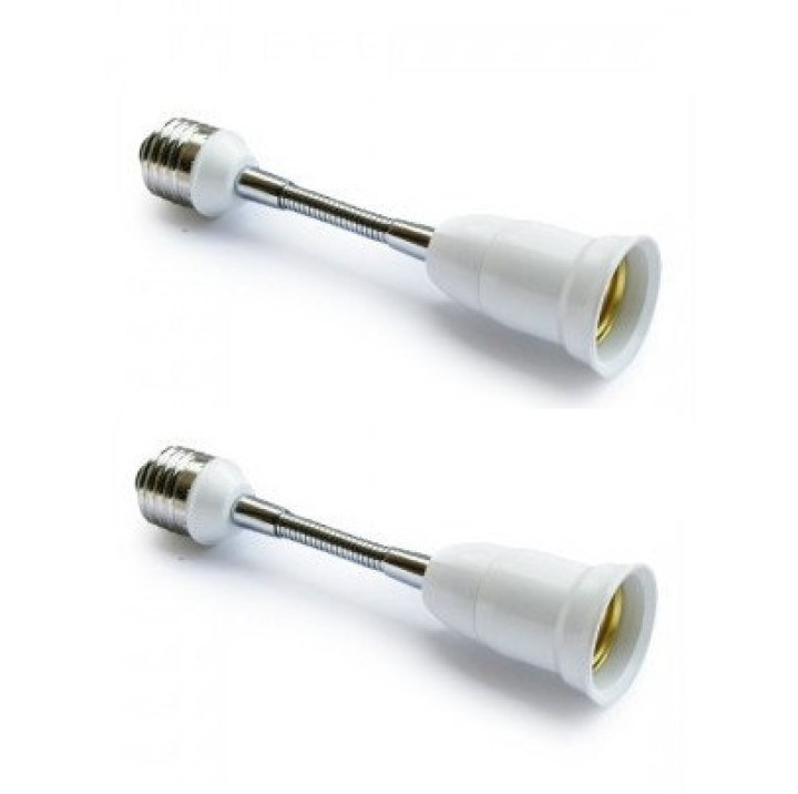2 X Estensione base girevole con attacco e27 e27 maschio a femmina terreno di base lampadina 12v 220v illuminazione jr internati