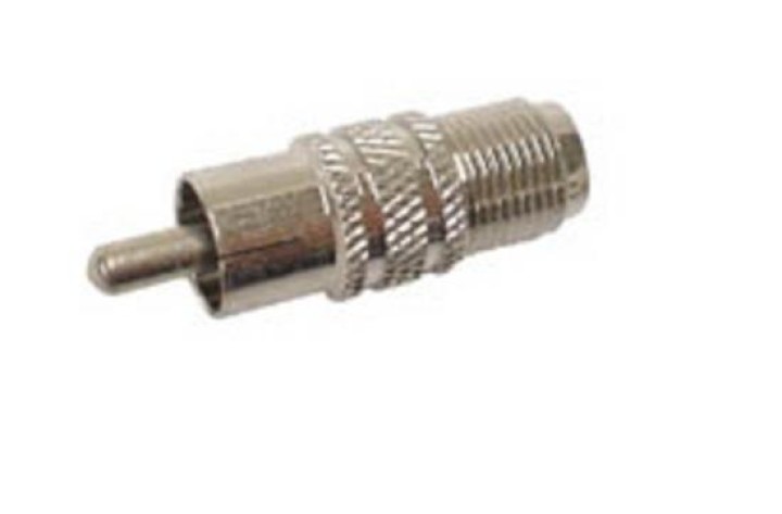 Adapter f plug female to rca male plug rca adapter velleman - 1