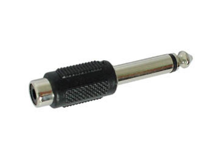 Adattatore spina rca femmina verso jack maschio 6.35mm mono 6.35mm mono coude dore caa26 90 velleman velleman - 1
