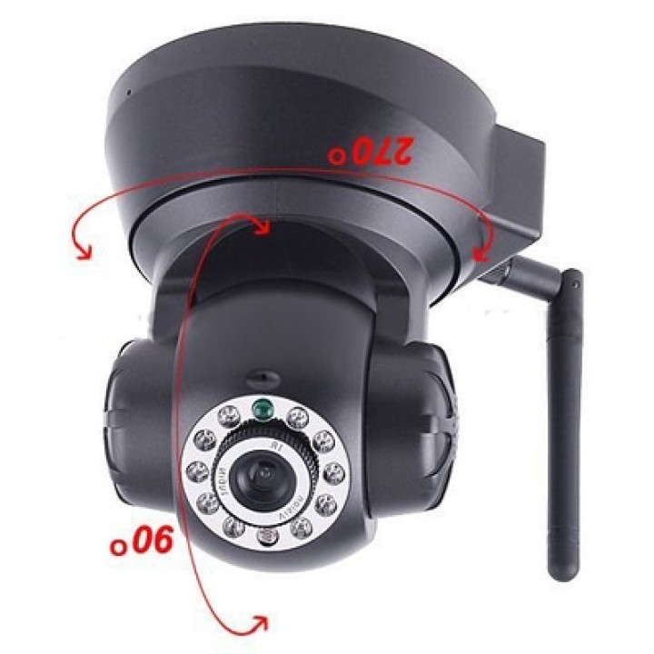 Motorizzata telecamera ip wireless wifi a colori compatibile audio iphone pan tilt lightinthebox - 1