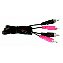 Cable 1,2m 2 rca macho a 2 rca macho avw021 cable cables cable rca macho cordon rca male vers male cable velleman - 1