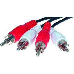 Cable 1,2m 2 rca macho a 2 rca macho avw021 cable cables cable rca macho cordon rca male vers male cable velleman - 2