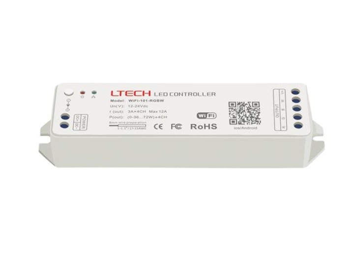 Controller 12v 24v wifi 4 Ausgänge zur Ansteuerung chlsc24 rgb RGB-LED und RGBW velleman - 1
