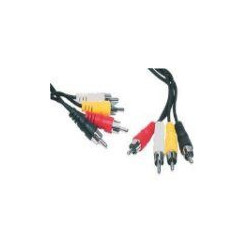 Cable 1,2m 4 rca macho a 4 rca macho cable cables rca macho hacia macho cables alarmas sistema seguridad velleman - 3