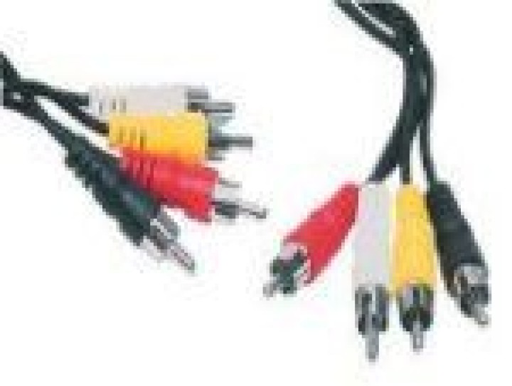 Cordone multijack 1,2m 4 rca maschio verso 4 rca maschio cavi di connessione velleman - 3
