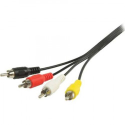 Cable 1,2m 4 rca macho a 4 rca macho cable cables rca macho hacia macho cables alarmas sistema seguridad velleman - 4