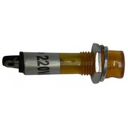 Gelbe led leuchtet 220v 230v 240v brandschutzübung 7mm durchmesser gehäuse aus kunststoff 220vac jr international - 1