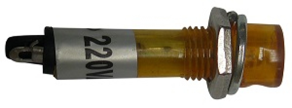Gelbe led leuchtet 220v 230v 240v brandschutzübung 7mm durchmesser gehäuse aus kunststoff 220vac jr international - 1