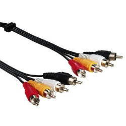 Cable 1,2m 4 rca macho a 4 rca macho cable cables rca macho hacia macho cables alarmas sistema seguridad velleman - 7