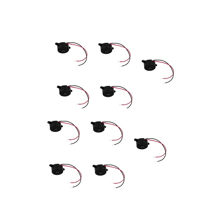 10 X Zumbador sonido continuo pulsante 1.5 15vdc 10ma cableado 1.5v 3v 4v 5v 6v 7v 8v 9v 10v 11v 12v 13v 14v 15v jr internationa