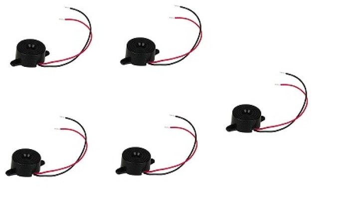5 X Buzzer elettronico mini 12vcc 70 db 1.5v 3v 4v 5v 6v 7v 8v 9v 10v 11v 12v 13v 14v 15v nero buzzers mini neri allarme sonore 