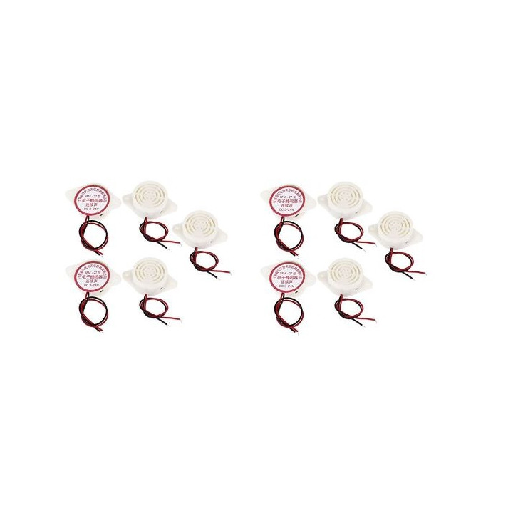 10 X 95DB Alarm High-decibel 3-24V 12V Electronic Buzzer Continuous Beep for Arduino SFM-27 jr international - 15