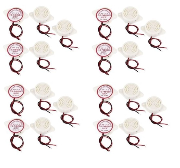 20 X 95dB allarme alto-decibel 3-24V 12V Buzzer elettronico Beep continuo per Arduino SFM-27 jr international - 15