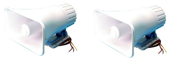 2 X Sirena elettronica doppia tonalita' polizia americana us 125db 12vcc 30w fbi sv hs1 jr international - 1