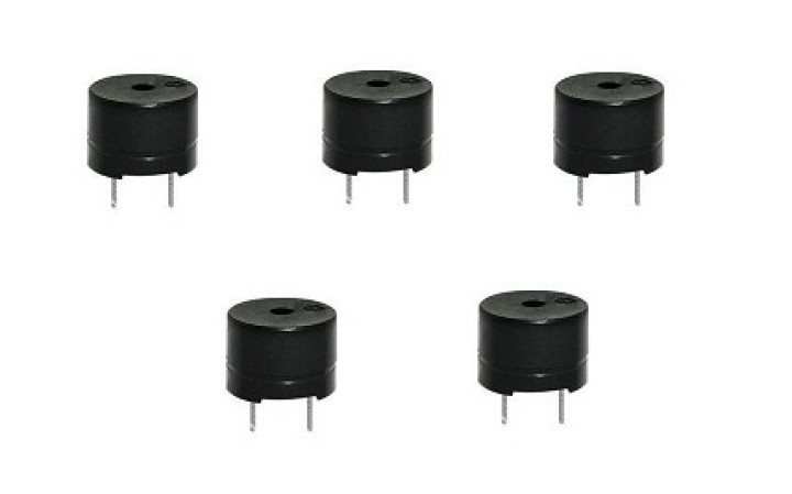 5 X Aktive alarmton 1.5v 3v 6v 9v 12v 15v sounder 92db pins 12x9. 5mm rohs tone alarm jr international - 1