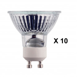 10 X lampada alogena gu10 50w 230v lampadina elettrica illuminazione alogena jr international - 1