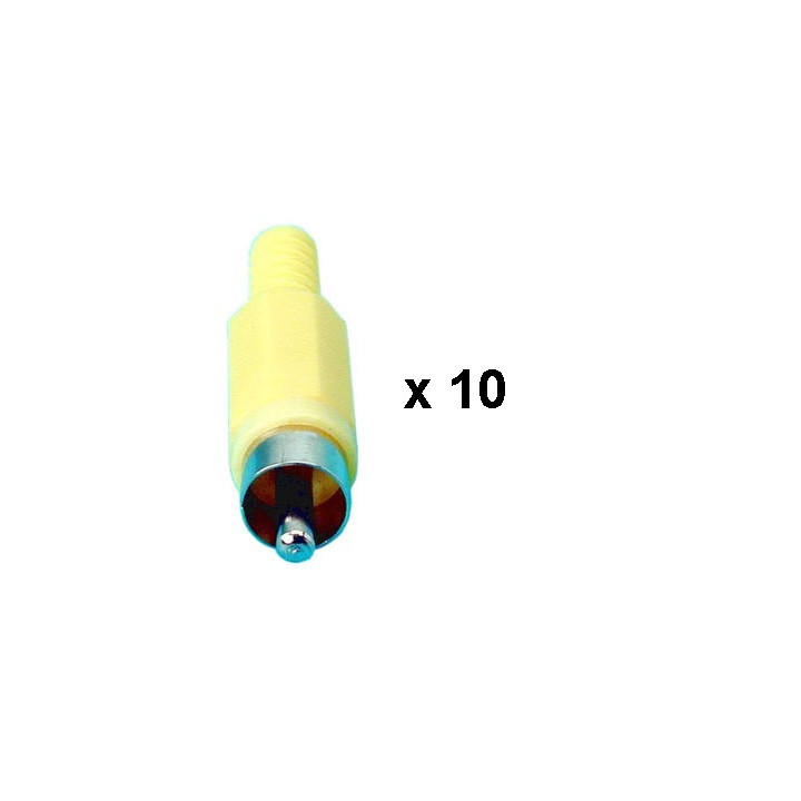 Plug rca male, yellow (10 item) ca047y yellow rca male plugs plug rca male, yellow (10 item) ca047y yellow rca male plugs plug r