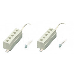 2 X 5-way phone telephone line jack plug outlet socket splitter adapter 4 3 2 1 RJ11 jr international - 1