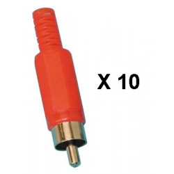 Plug rca male, red (10 item) ca047y red rca male plugs plug rca male, red (10 item) ca047y red rca male plugs plug rca male, red