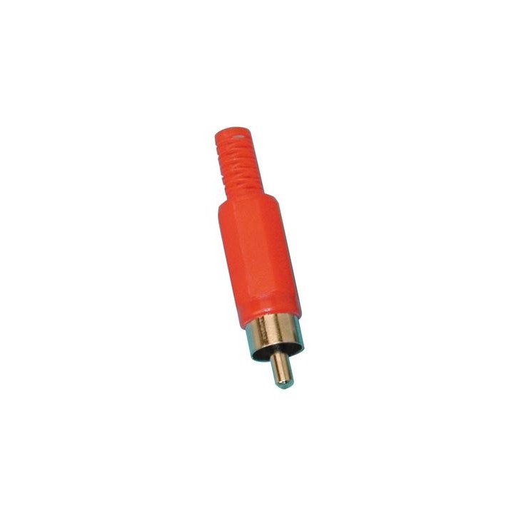 Clavija rca macho rojo (1 unidades) clavija rca macho para video camaras vigilancia seguridad jr international - 1