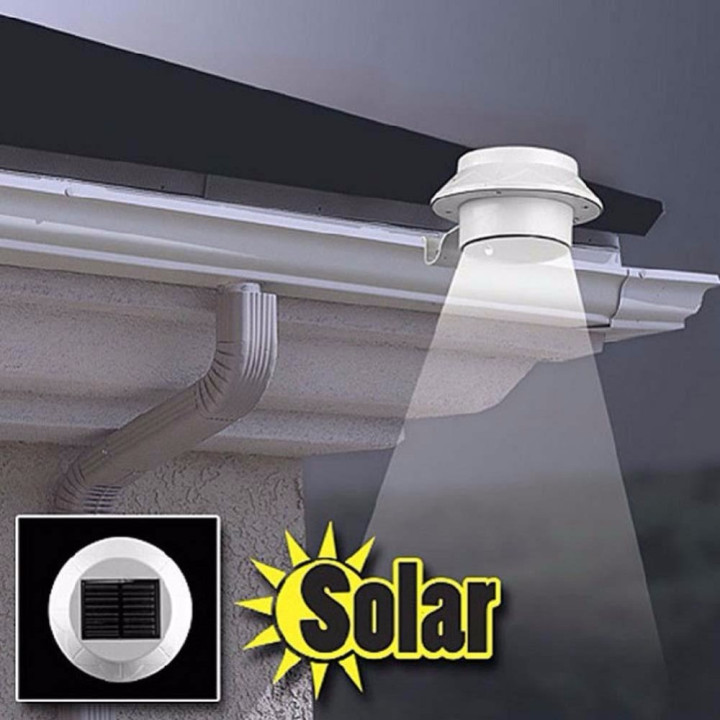 Outdoor Solar Bright  3 LEDS White  light  Waterproof Yard Wall Pathway Lamp souked - 1