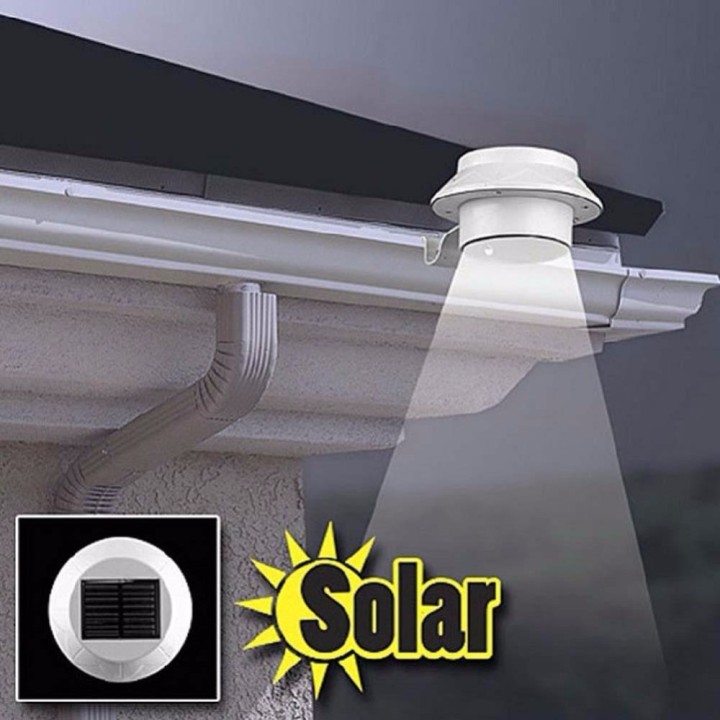 Outdoor Solar Bright  3 LEDS White  light  Waterproof Yard Wall Pathway Lamp souked - 1