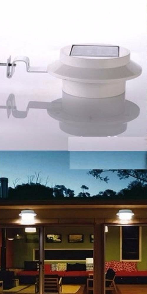 luce 3 LED bianco luminoso giardino ha condotto solare esterna impermeabile del giardino di lampada da parete percorso per passi