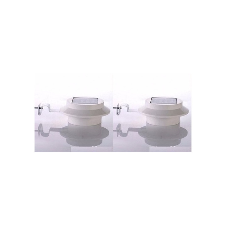 2 X Bright White LED Garden Led Solar  Waterproof Garden Yard Wall Pathway Lamp For Driveways outdoor parties sodial - 1