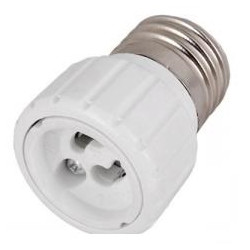 50 X E27 to gu10 adapter converter base holder socket for led light lamp bulbs 12v 24v 48v 220v lampholder conversion jr interna