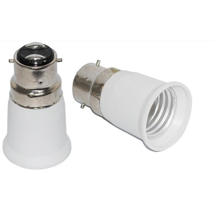 2 b22 auf e27 adapter converter lampenfassung lampe led 12v 24v 48v-buchse anpassung 220v hestec - 1