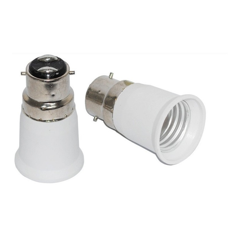 Pratique B22 à E27 Base de lampoule de la douille Adaptateur de support de lampe professionnel Durable Lampe de maison Accueil Accessoire de lumière domestique blanc 