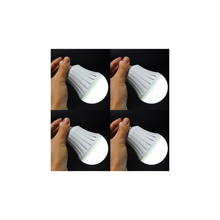 4 X Recargable llevó la iluminación de la luz 12w e27 bombilla led llámpara de emergencia para el hogar 2835 batería smd led bom