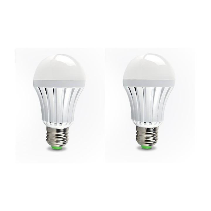 2 X Recargable llevó la iluminación de la luz 5w e27 bombilla led llámpara de emergencia para el hogar 2835 batería smd led bomb