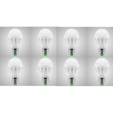 9W E27 LED Intelligent Emergency Bulbs Human Body Induction Rechargeable Lamps with Hook Pack of 8 jr international - 1