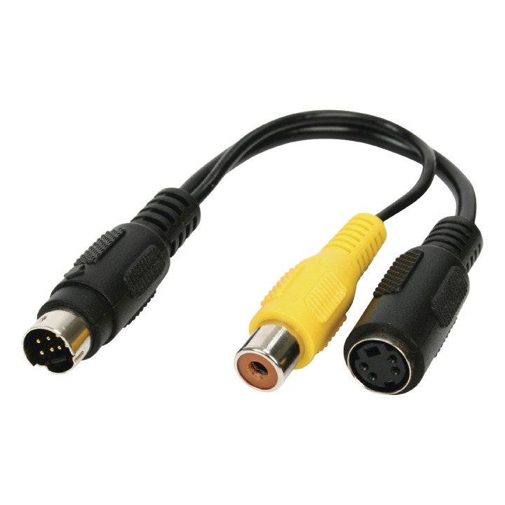 Kabel S-Video-Mini-DIN-7-Pin-Stecker - weiblich + S-Video-Cinch-Video-Buchse 0,10 m schwarz nedis - 2