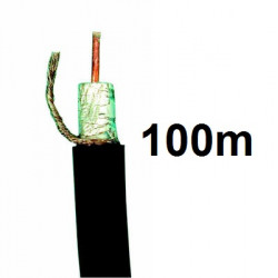 Coaxial cable, 75 ohm, ø10mm, black, 100m low loss coaxial cable tv coaxial cable television coaxial radio frequency (rf) shield