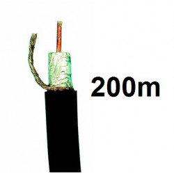 Coaxial cable, 75 ohm, ø10mm, black, 200m ex 54365 coaxial cable shielded coaxial cable radio coaxial (coax) cable tv television