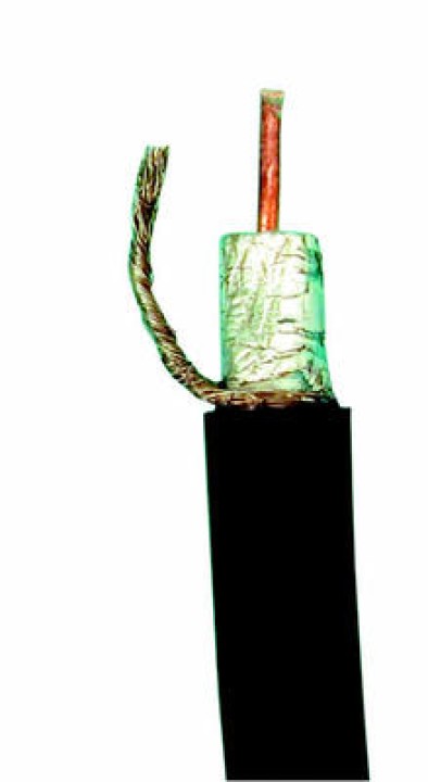 Cable coaxial 75 ohm rigido negro ø10mm (1m) ex 54365 cables coaxiales television antenas parabolicas tv video vigilancia jr int