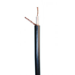 Coaxial radio cable, 50 ohm ø5mm black, 100m coaxial radio frequency (rf) shielded coaxial cable radio coaxial (coax) cable radi