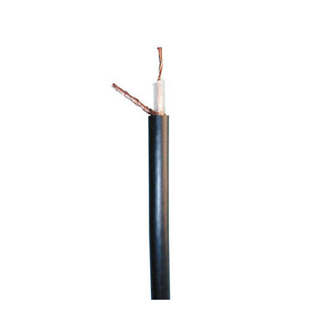 Coaxial radio cable, 50 ohm ø5mm black, 1m coaxial radio frequency (rf) shielded coaxial cable radio coaxial (coax) cable radio 
