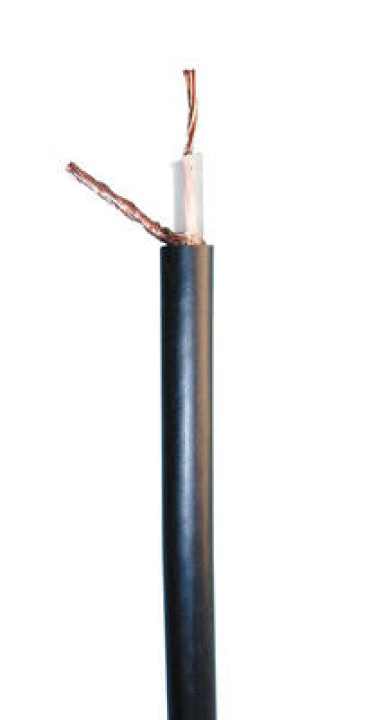 Cavo coassiale 50 ohm multibrin nero ø5mm (a metraggio) cavo radio accessori elettrici jr international - 1
