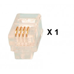 Rj09 4p 4c plug for telephone handset (1 item) rj09 4p 4c plug for telephone handset (1 item) jr international - 1