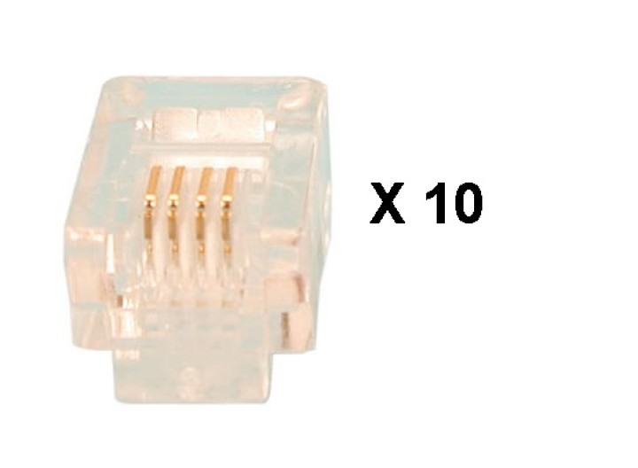 Plug rj11 6p 4c plug for telephone (10 items) telephone plugs plug rj11 6p 4c plug for telephone (10 items) telephone plugs plug
