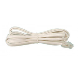 Cable telephone cord 5m rj11 to rj11 6p 4c for telephone plugs telephone cords phone cord jr international - 1