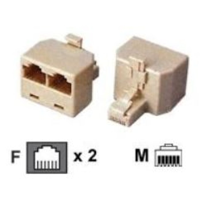 Adapter rj12 buchse 2 rj12 6p2c buchse telephonischer adapter tcu2 telephonischer adapter rj12 velleman - 1