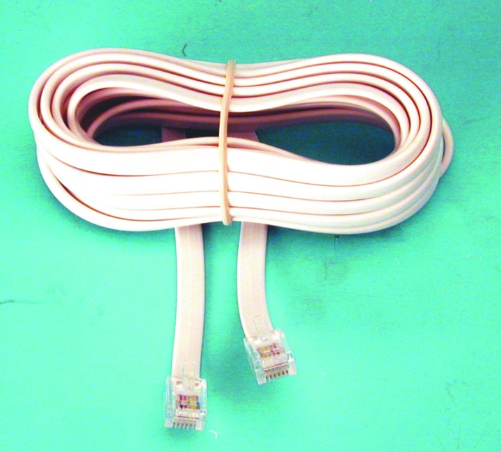 Cable telefono 4m rj12 vers rj12 6p6c clavijas telefonicas cables conexiones telefonos accesorios video cables accesorios vellem