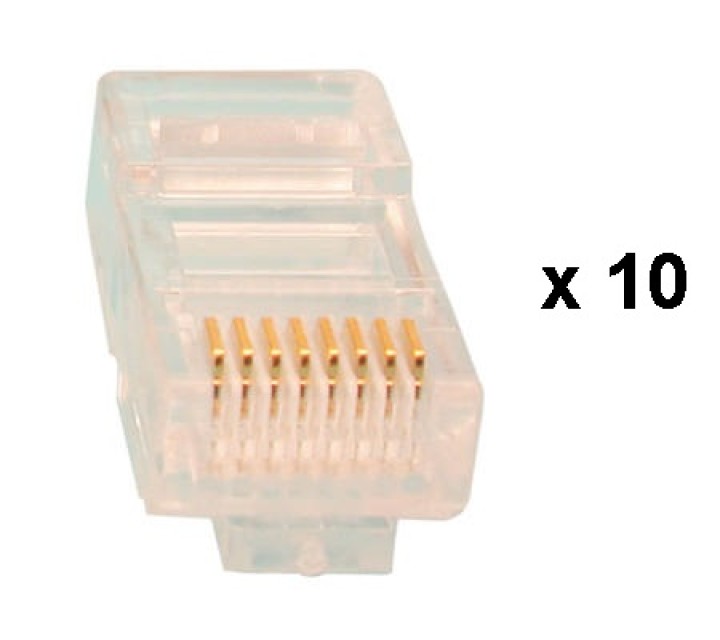 Clavija de conexion rj45 8p 8c para red (las 10 unidades) clavijas telefonicas conectores telefonicas rj45 8p 8c para red vellem
