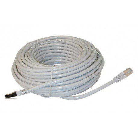 Ftp network cable, shielded rj45, cat 5e (100mbps), 20m